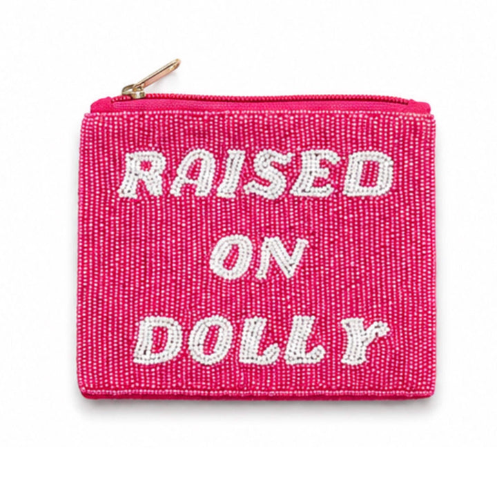 Cowboy Beaded Coin Purse — Raised on Dolly pink design by Saints Headbands