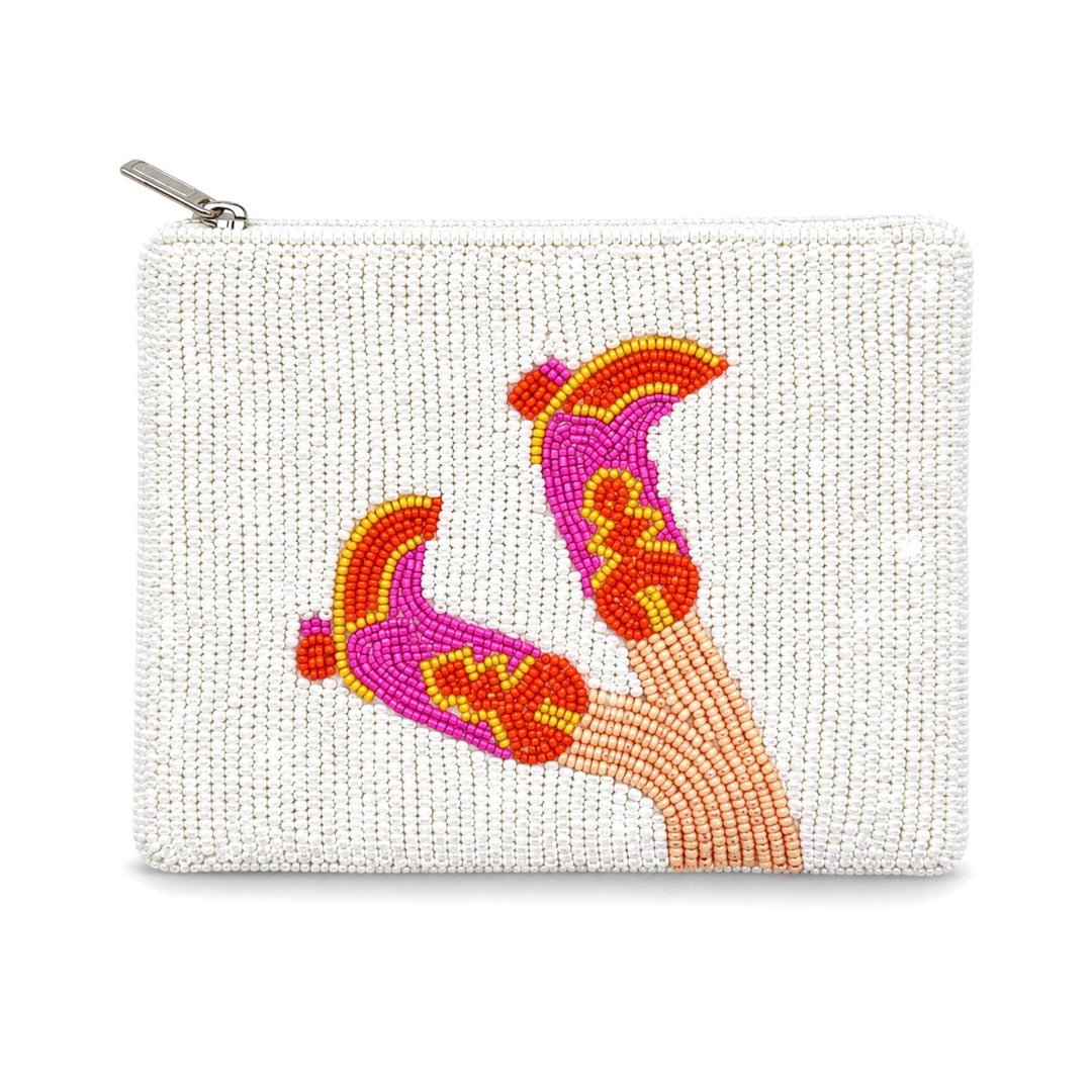 Cowboy Beaded Coin Purse — light cowgirl legs design by Saints Headbands