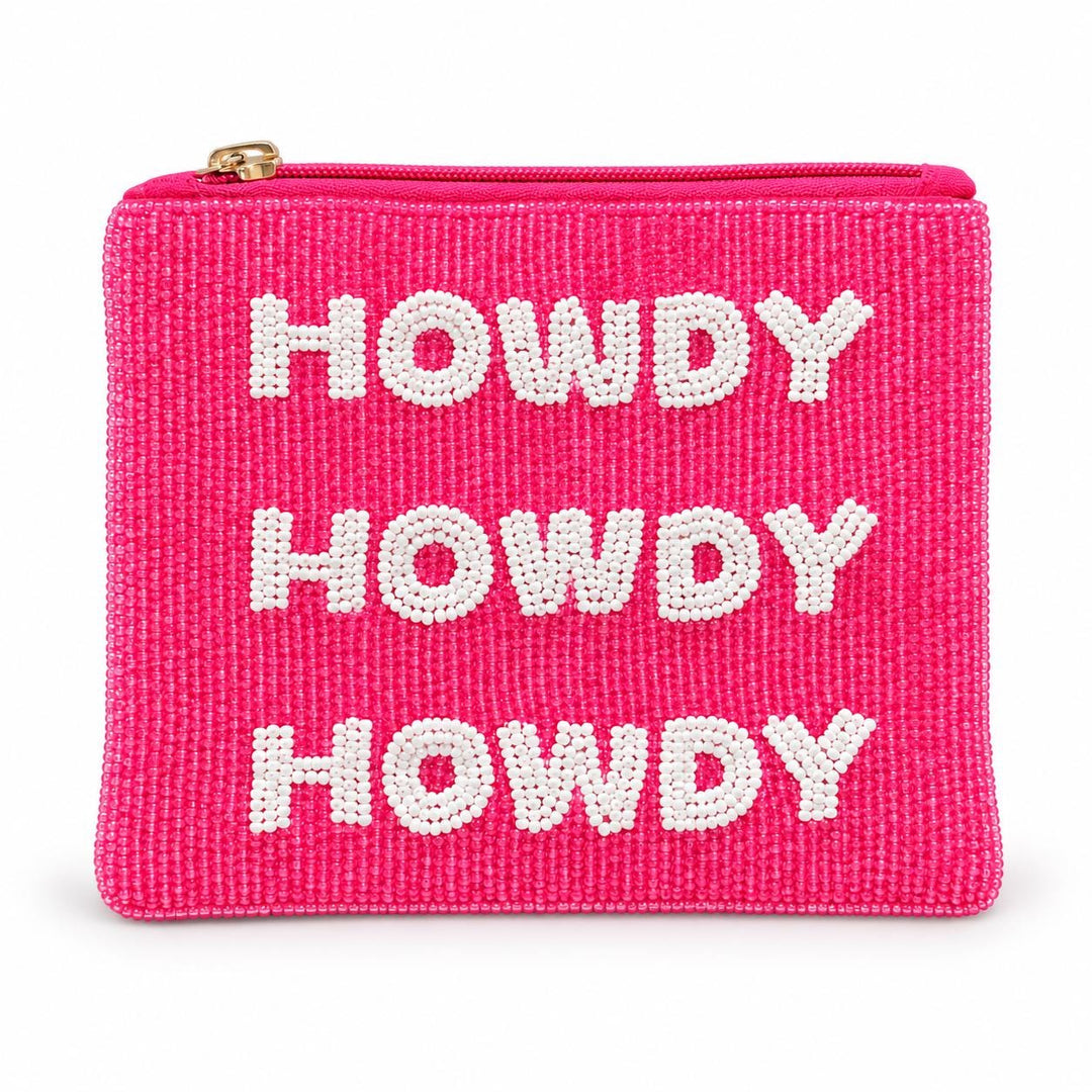Cowboy Beaded Coin Purse — Howdy Howdy Howdy design by Saints Headbands