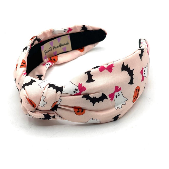 Headband with Halloween-themed design on a white background